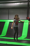Girl Jumping on a Trampoline
